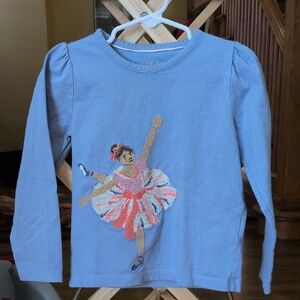 Mini Boden ballerina embroidered shirt